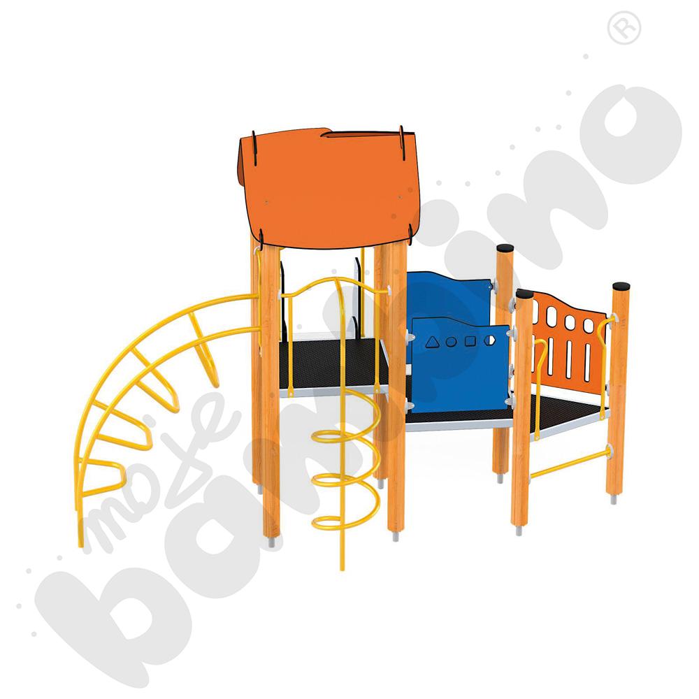 Orbis - wieża 11, drewniane słupy