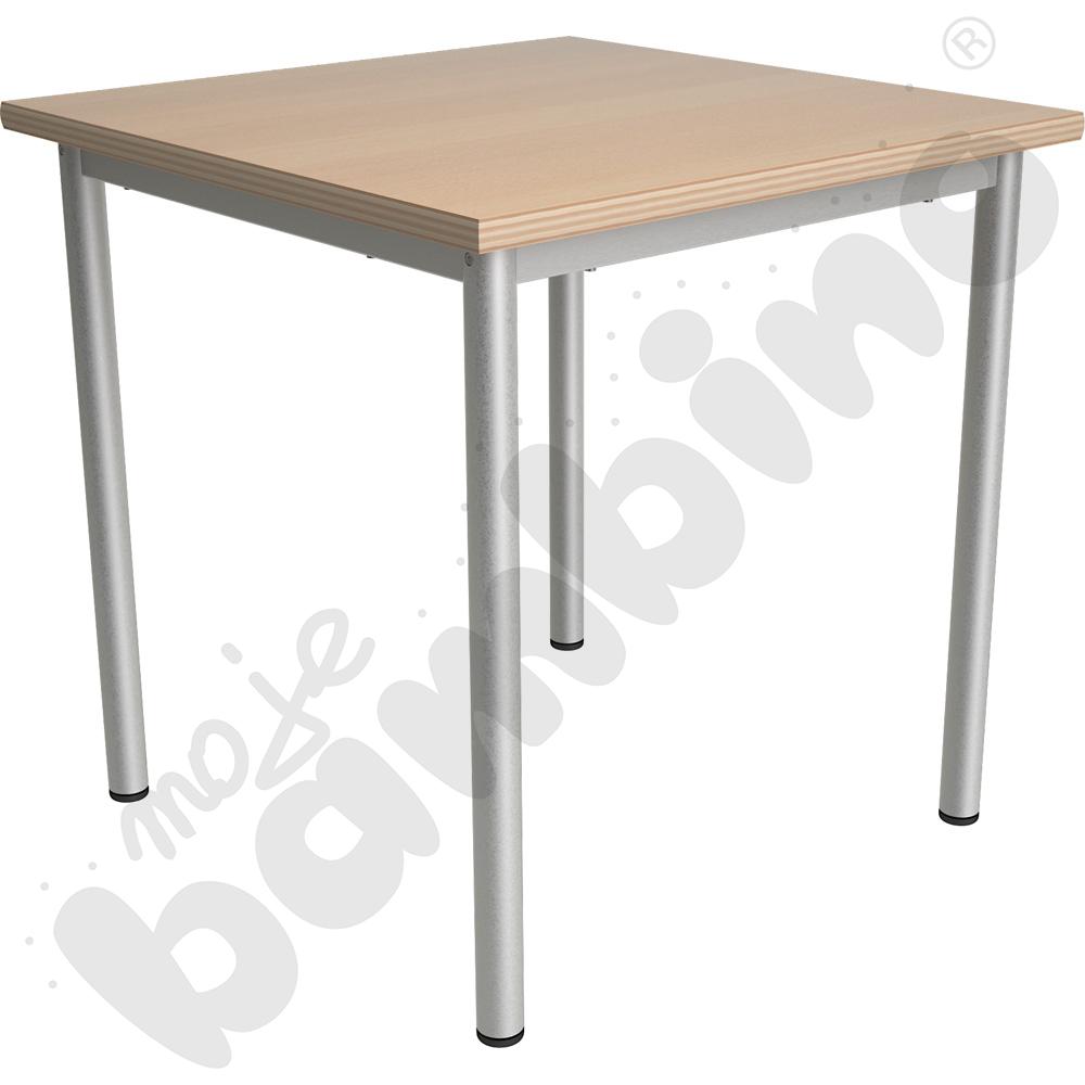 Stół Mila kwadratowy 70x70, blat brzoza, narożniki proste, rozm. 5