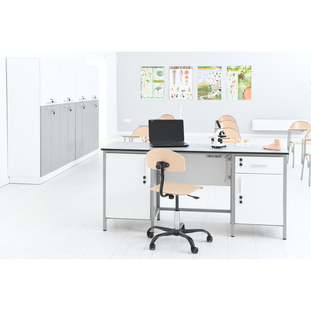 Laboratórny stôl LAB HPL, sivý - základná verzia