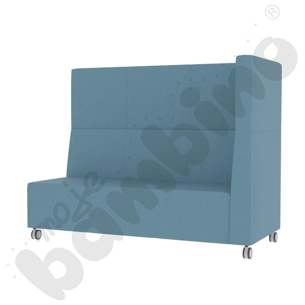 Sofa Universum 3-os. wys. 133 cm, bok średni prawy, na kółkach, tkanina KG07