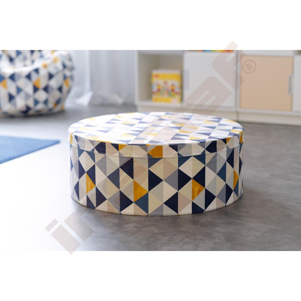 Sedák průměr 80 cm - motiv trojúhelníky 