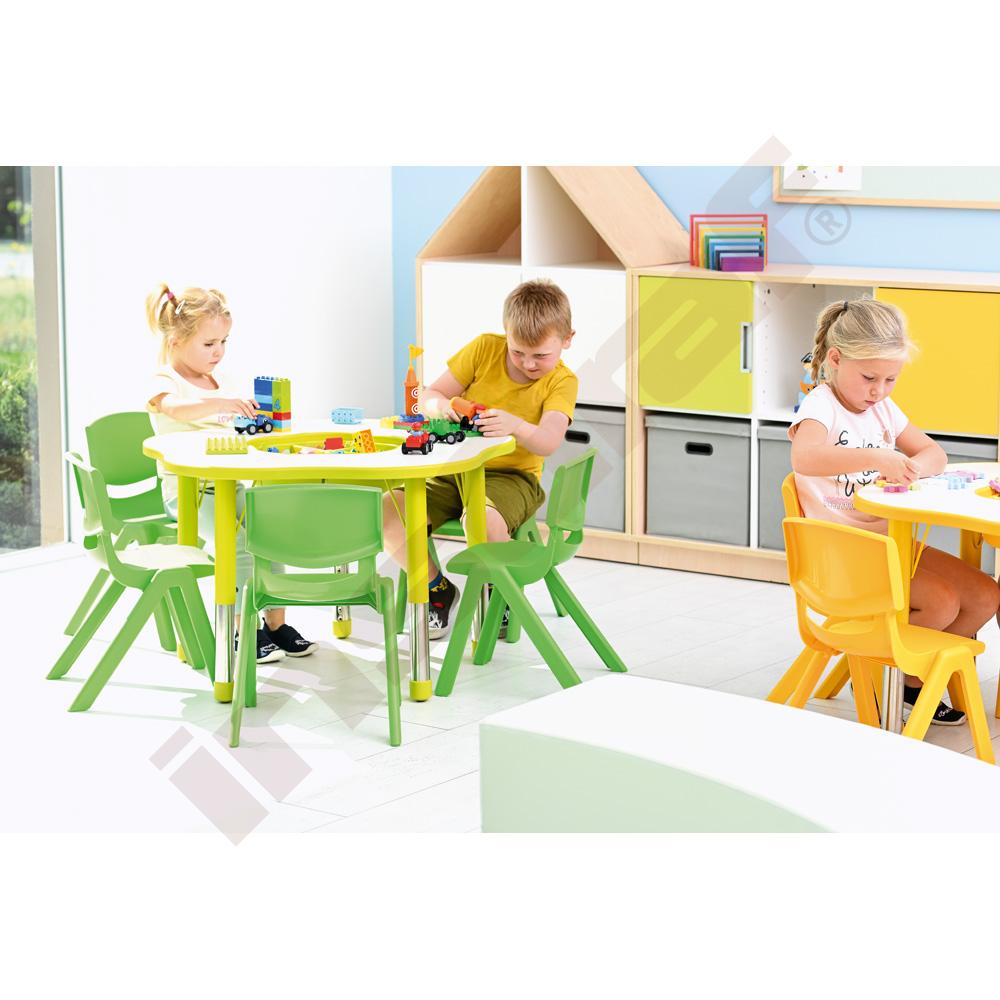 Židle Dumi, vel. 2 - výška 31 cm - ke stolům 53 cm - zelená 