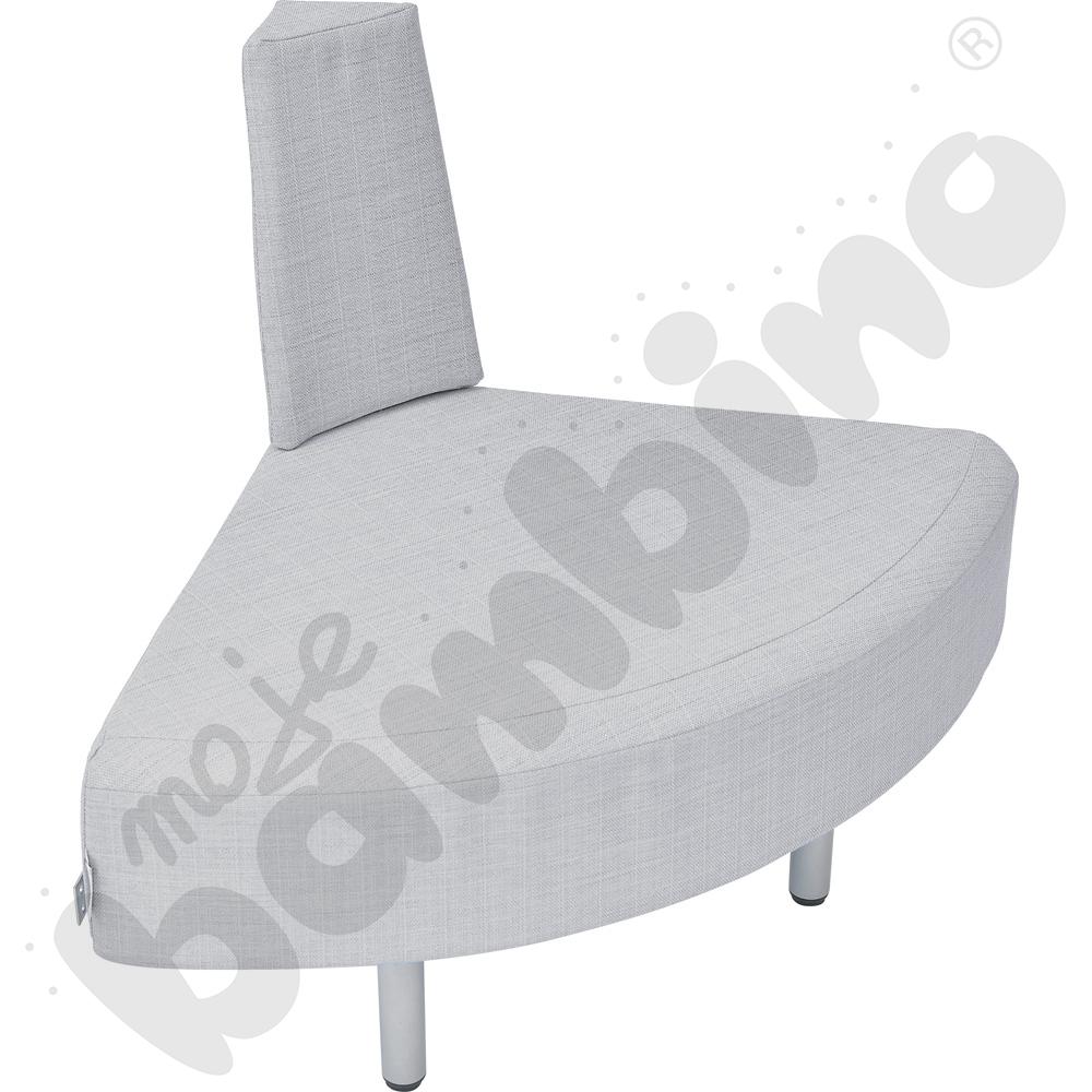 Fotel narożny Inflamea 1 - jasnoszary