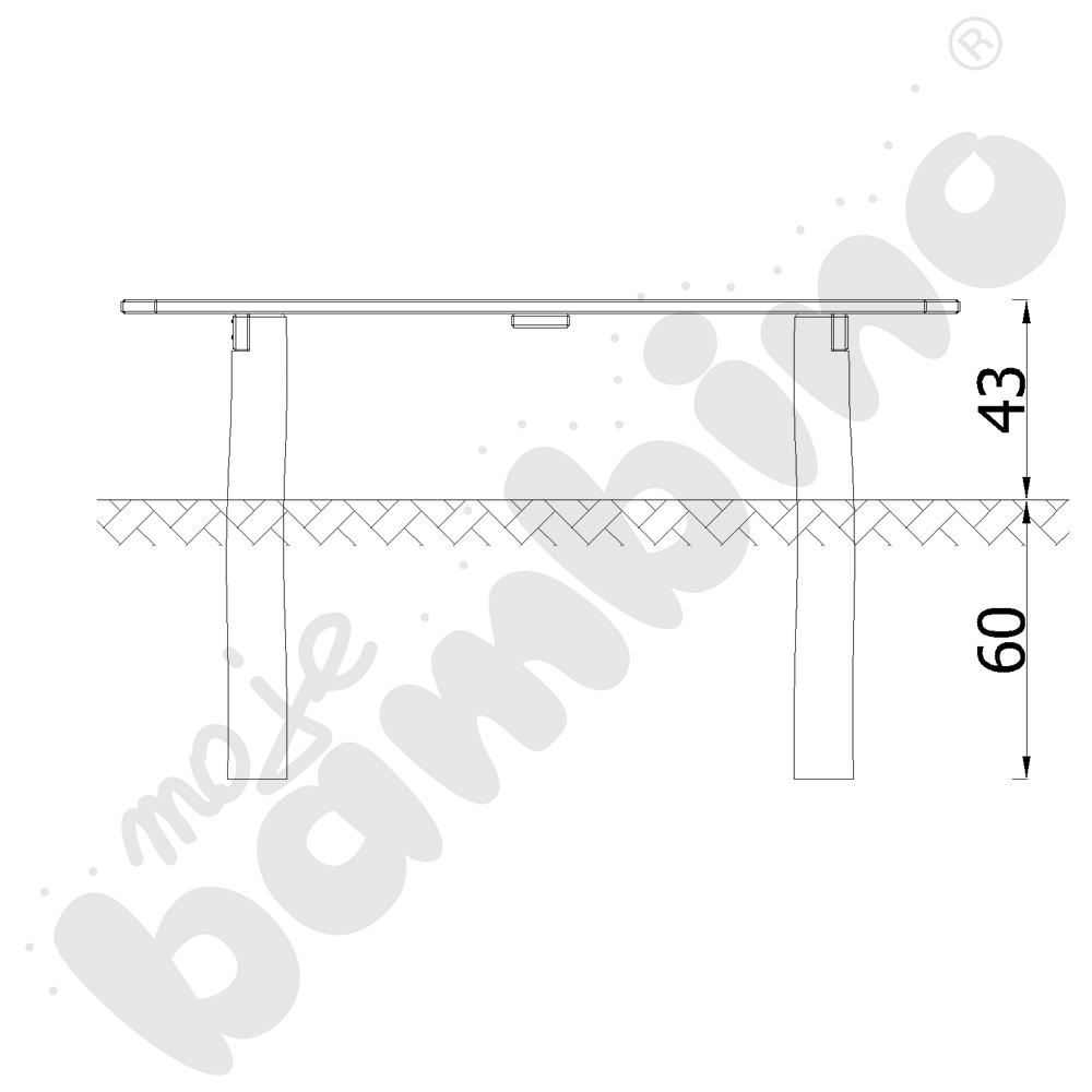 Ławka bez oparcia Robinio