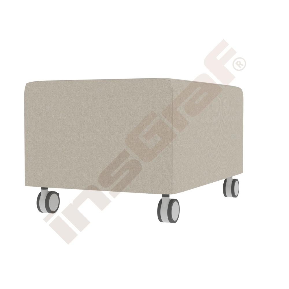 Universum Hocker, B 55, T 78, auf Rollen, Bezug RO37