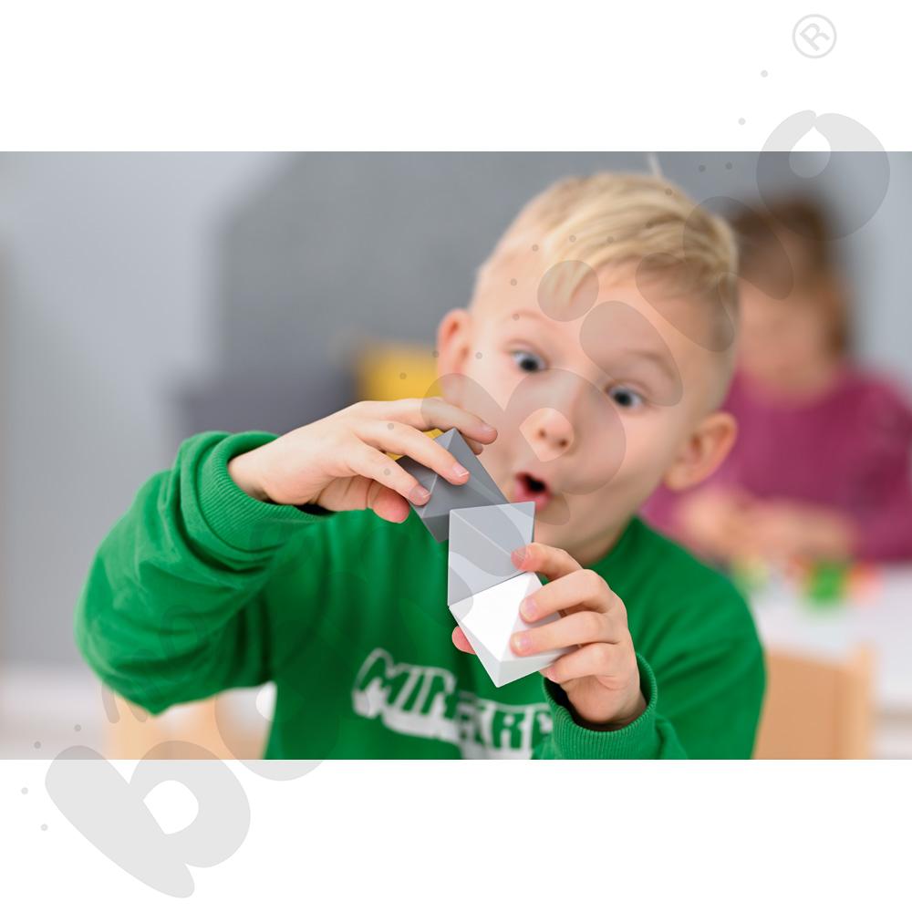 Klocki magnetyczne Trido, 36 elem. - odcienie szarości