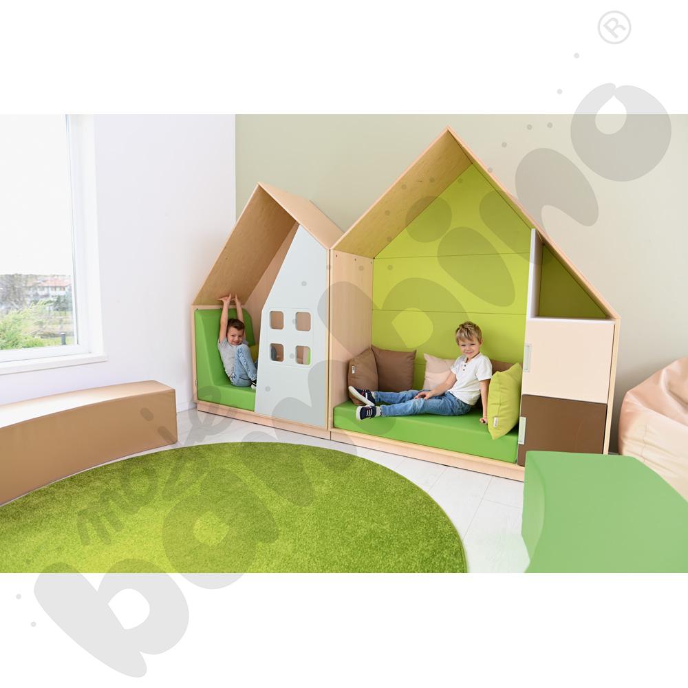 Quadro - szafka-domek - szara, skrzynia klon jasny