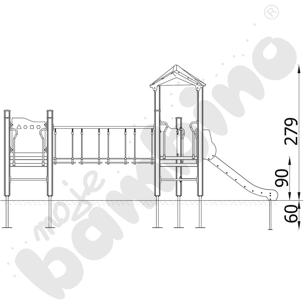 Orbis - wieża 13, drewniane słupy