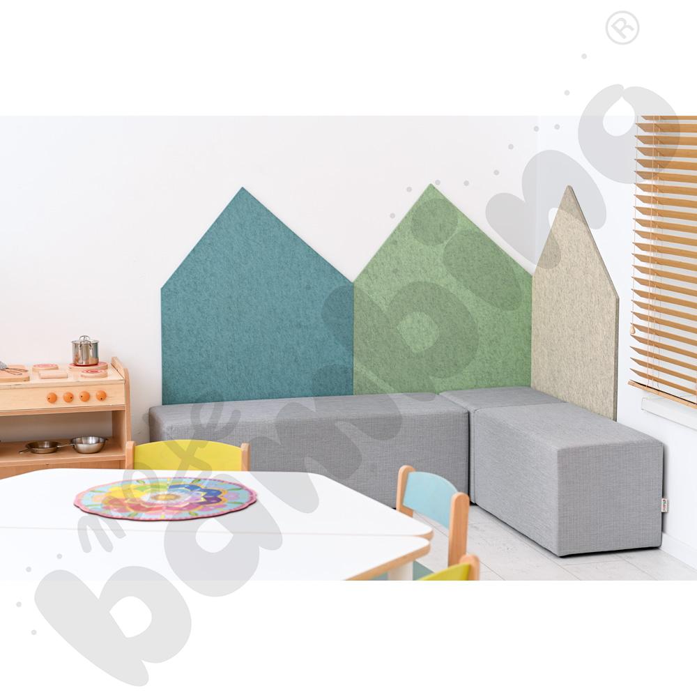 EKO dekor - domek duży - pastelowy turkusowy