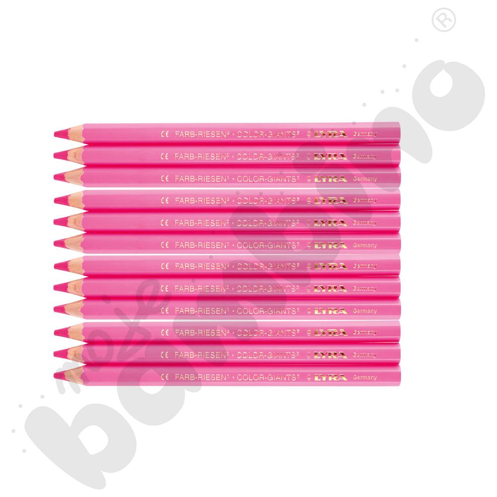 Kredki Color Giants 12 szt. - różowe