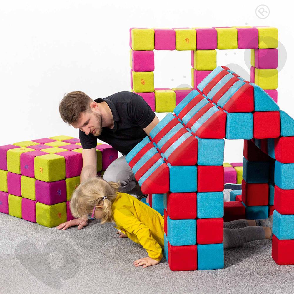 Zestaw klocków JollyHeap - niebiesko-czerwone