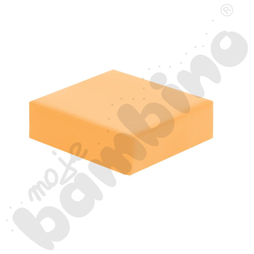 Pufka tęczowa kwadratowa ciemnożółta