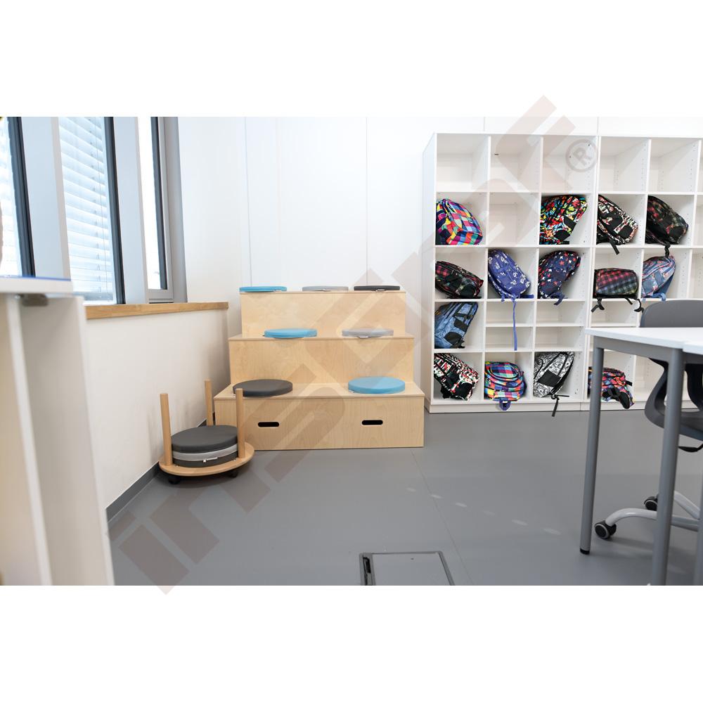 Quadro - nástavec M se 2 předěly a policí, bílý korpus 
