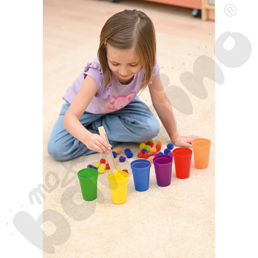 Kolorowe kubeczki do sortowania, 6 szt.