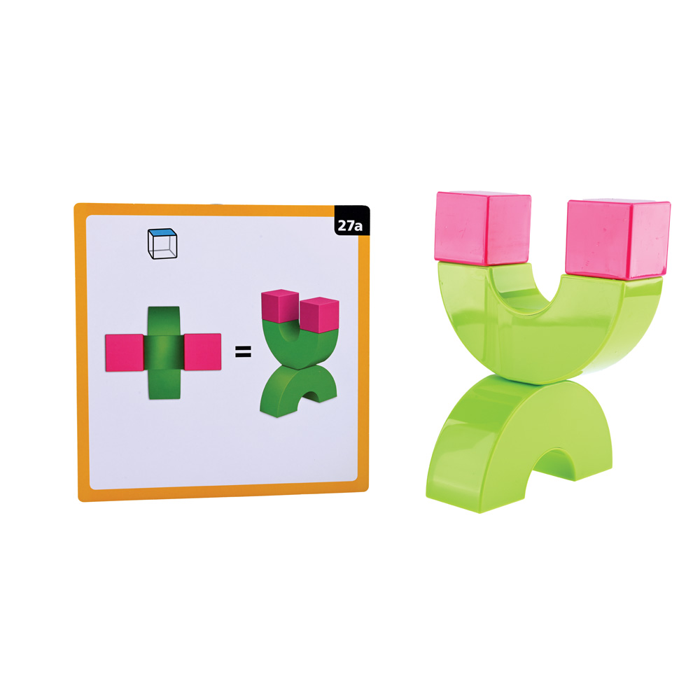 3D stavby - sada kociek s obrázkovými návodmi