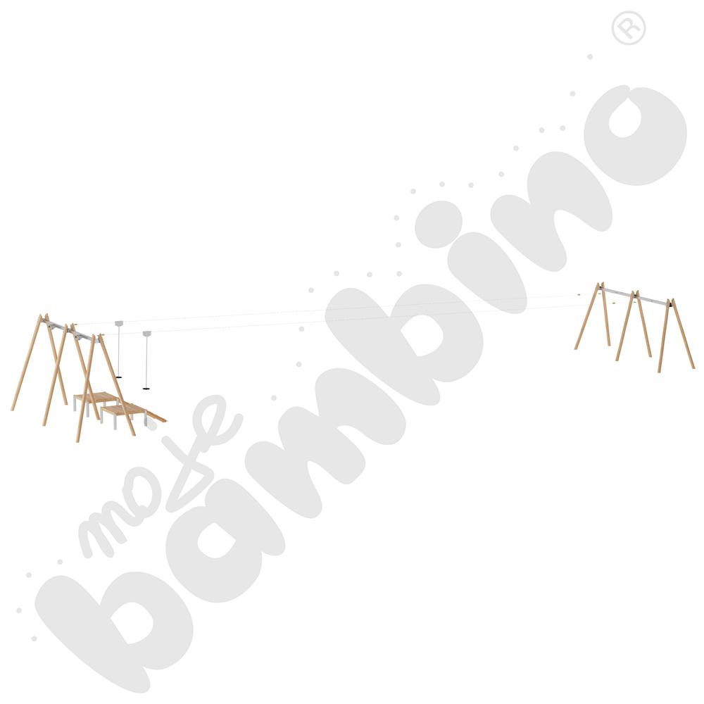 Zjazd linowy podwójny Robinio