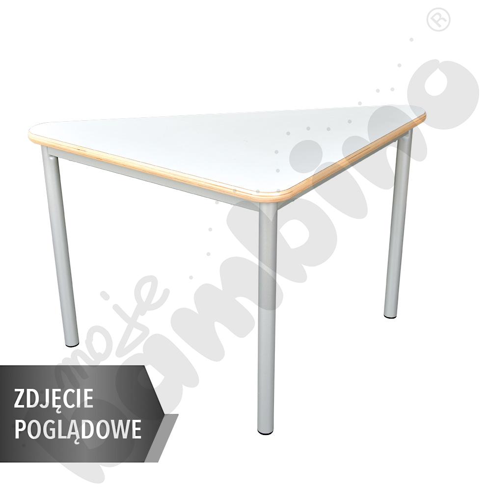Stół Mila trójkątny 90x90x122, blat buk, narożniki proste, rozm. 4