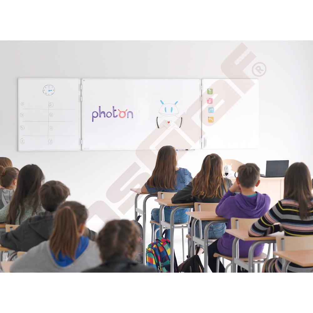 Biela tabuľa triptych bez potlače - lakovaná