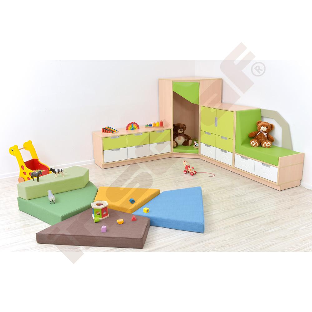 Žíněnka Quadro 1 zelená, výška 15 cm