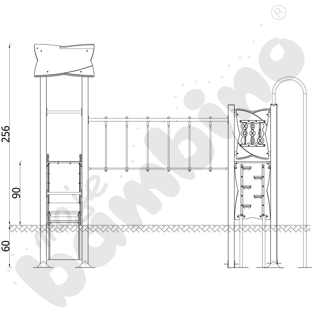 Zestaw Urbi 6, słupy metalowe B