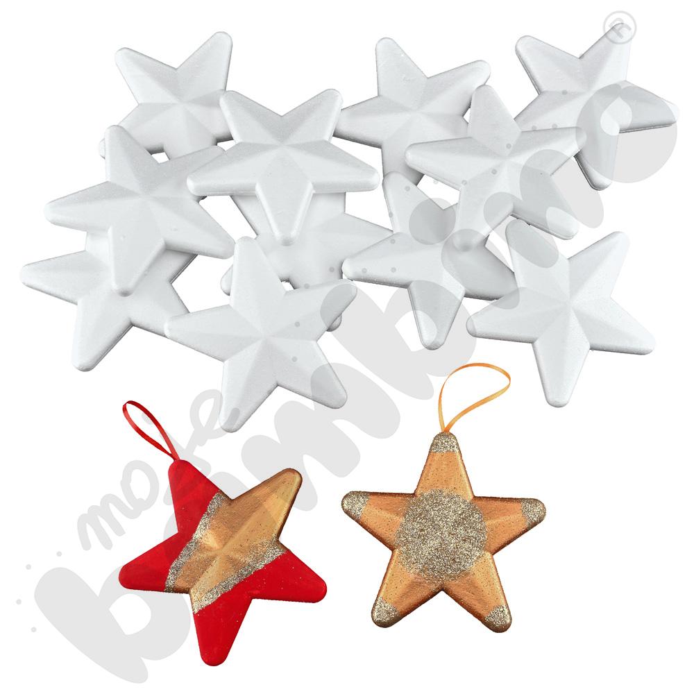 Gwiazdy styropianowe, 13 szt.