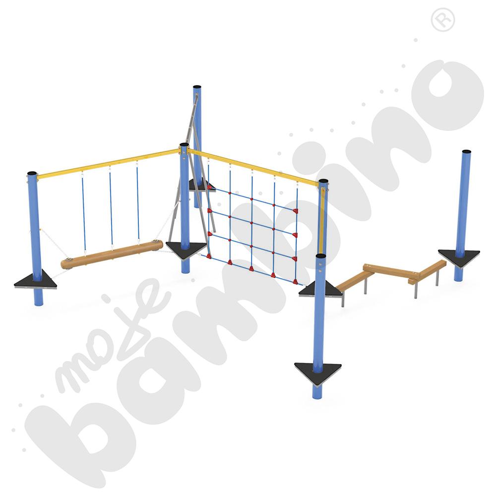 Zestaw Mini park linowy 1, metalowe słupy