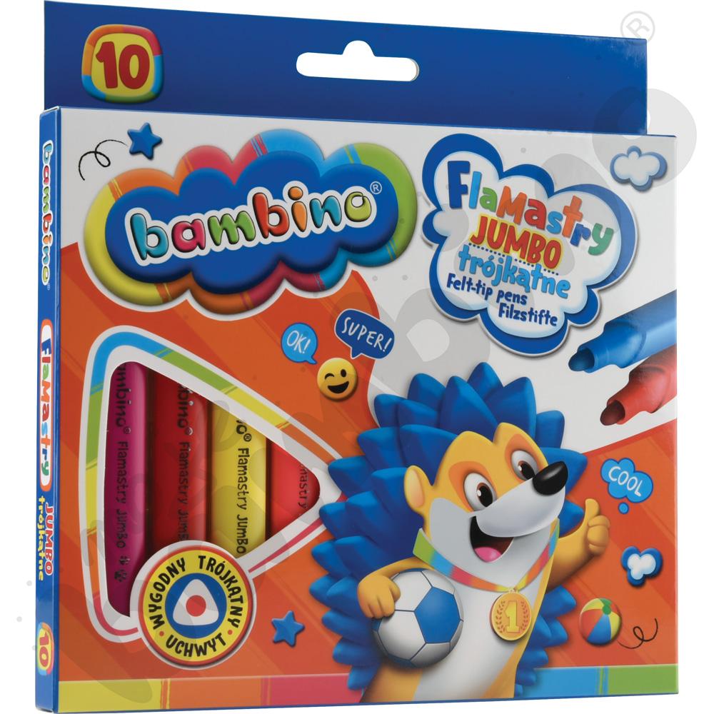 Flamastry trójkątne Jumbo BAMBINO, 10 kol.