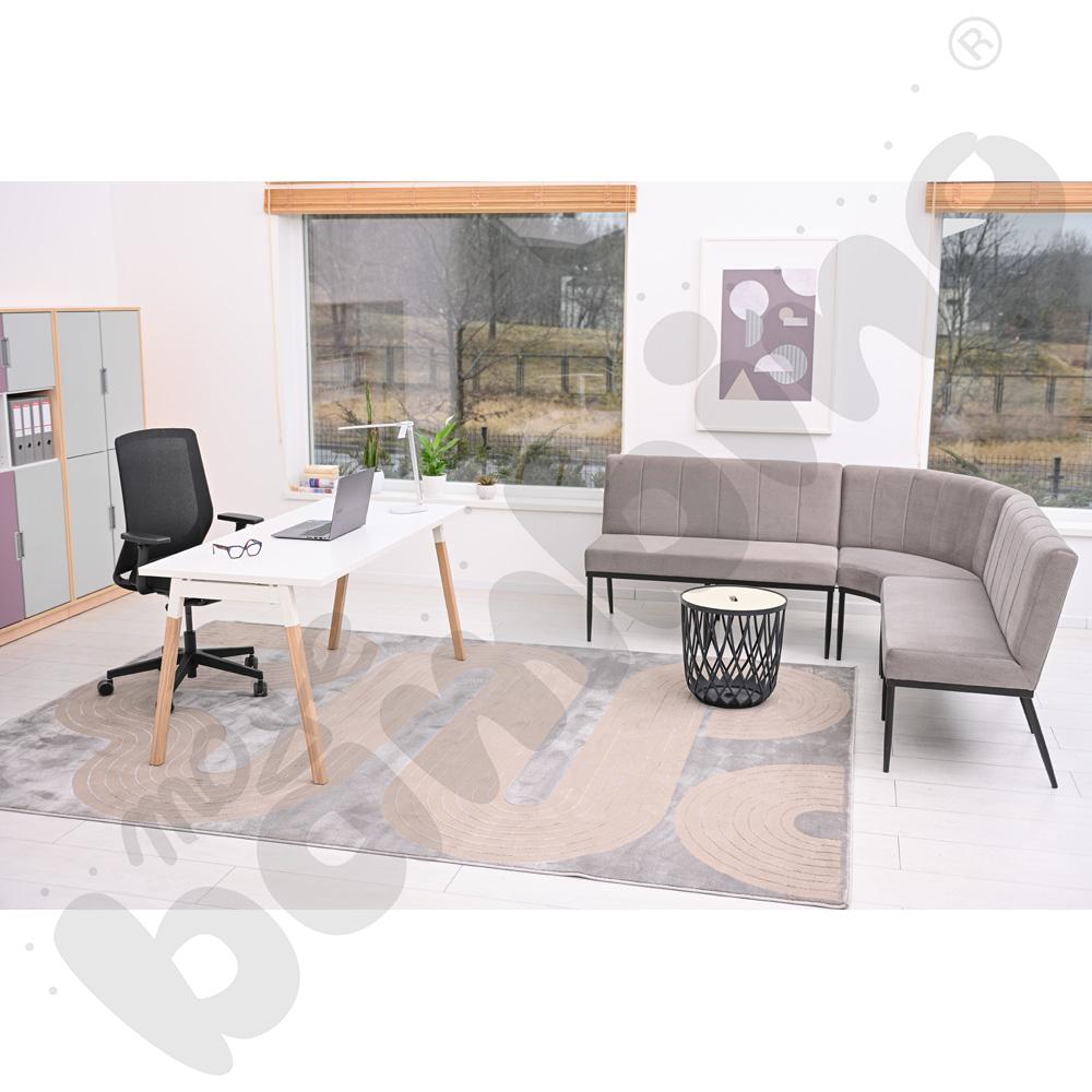 Narożnik z oparciem Xena szarobrązowy