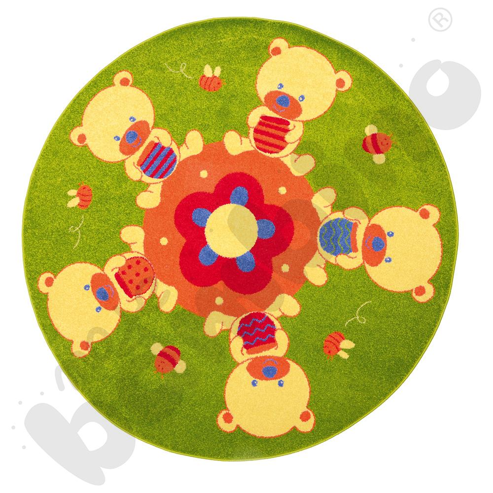 Dywan okrągły z misiami