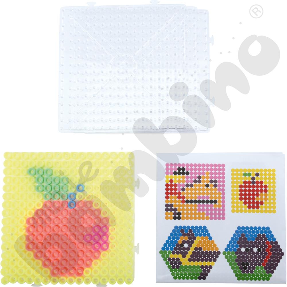 Podkładki łączone do koralików NABBI® JUMBO - duże kwadraty, 4 szt.