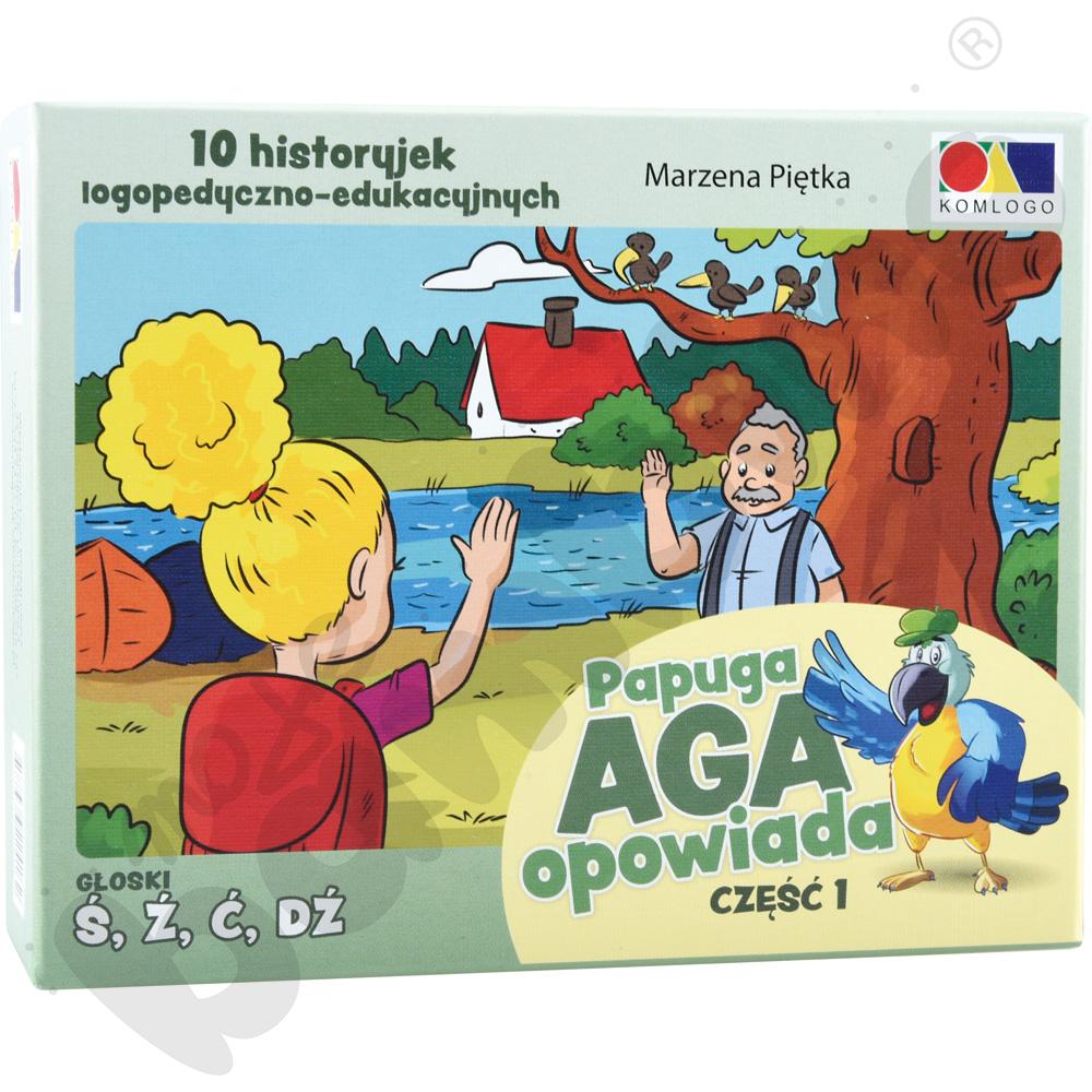 Papuga Aga opowiada - głoski: ś, ź, ć, dź