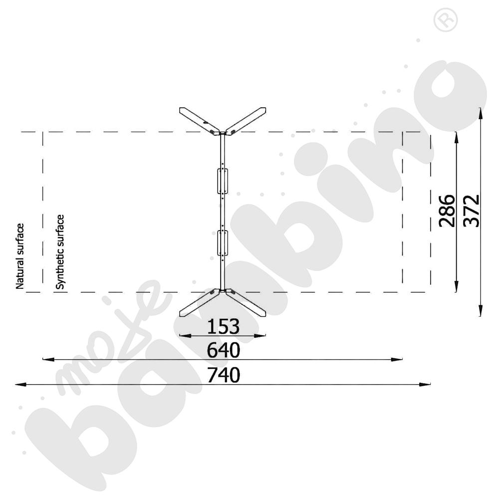 Huśtawka podwójna Quadro recykling/ bez zawiesi