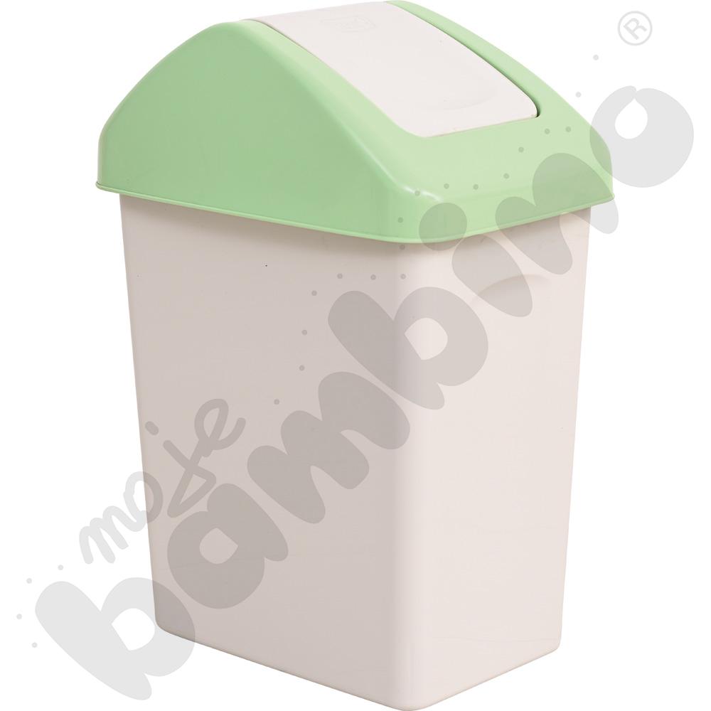 Kosz na śmieci z uchylną pokrywą 25 l, zielony