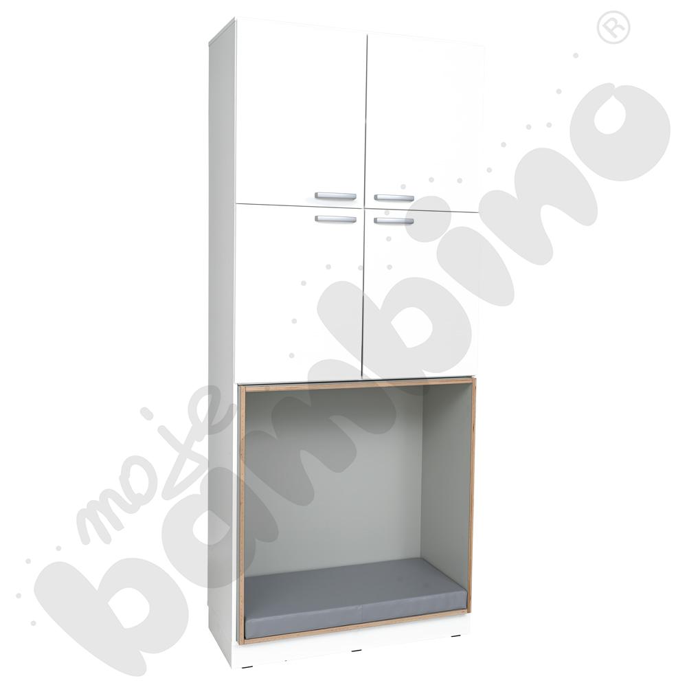 Szafa Grande XXL z siedziskiem 22 cm – biała