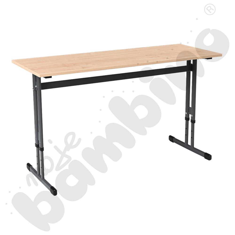 Stół IN-R 130x50 rozm. 3-7, 2-os., stelaż antracytowy, blat klon 375, obrzeże ABS, narożniki proste