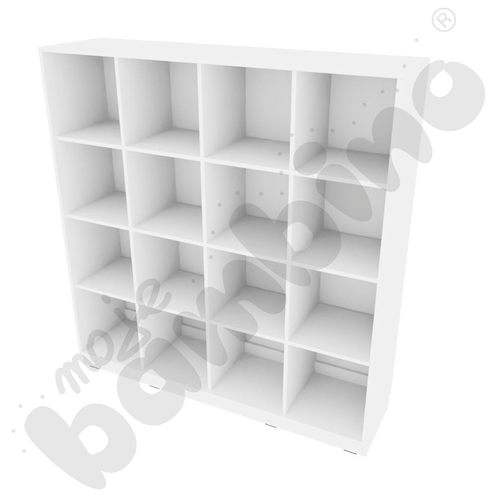 Quadro - regał XL z 3 przegrodami i 3 półkami - biały