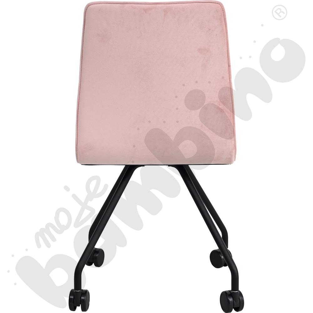 Krzesło Primo na kółkach - brudnoróżowe