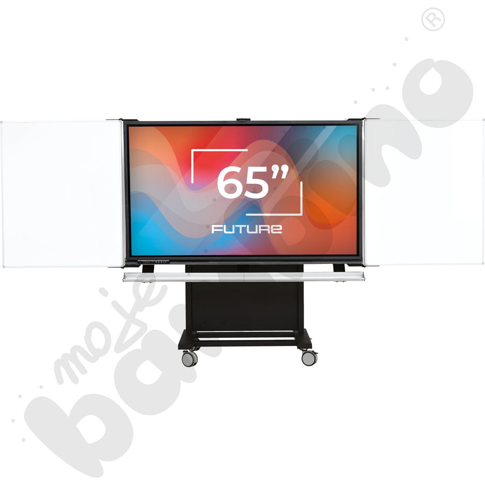   Monitor interaktywny insGraf DIGITAL FUTURE 65 na mobilnym statywie z windą i tablicami  