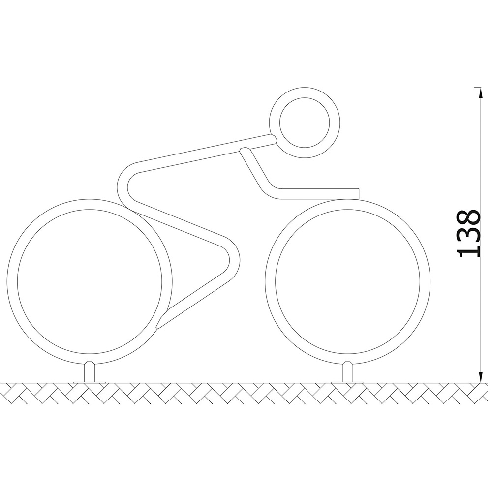 Stojan na bicykel - bicyklista