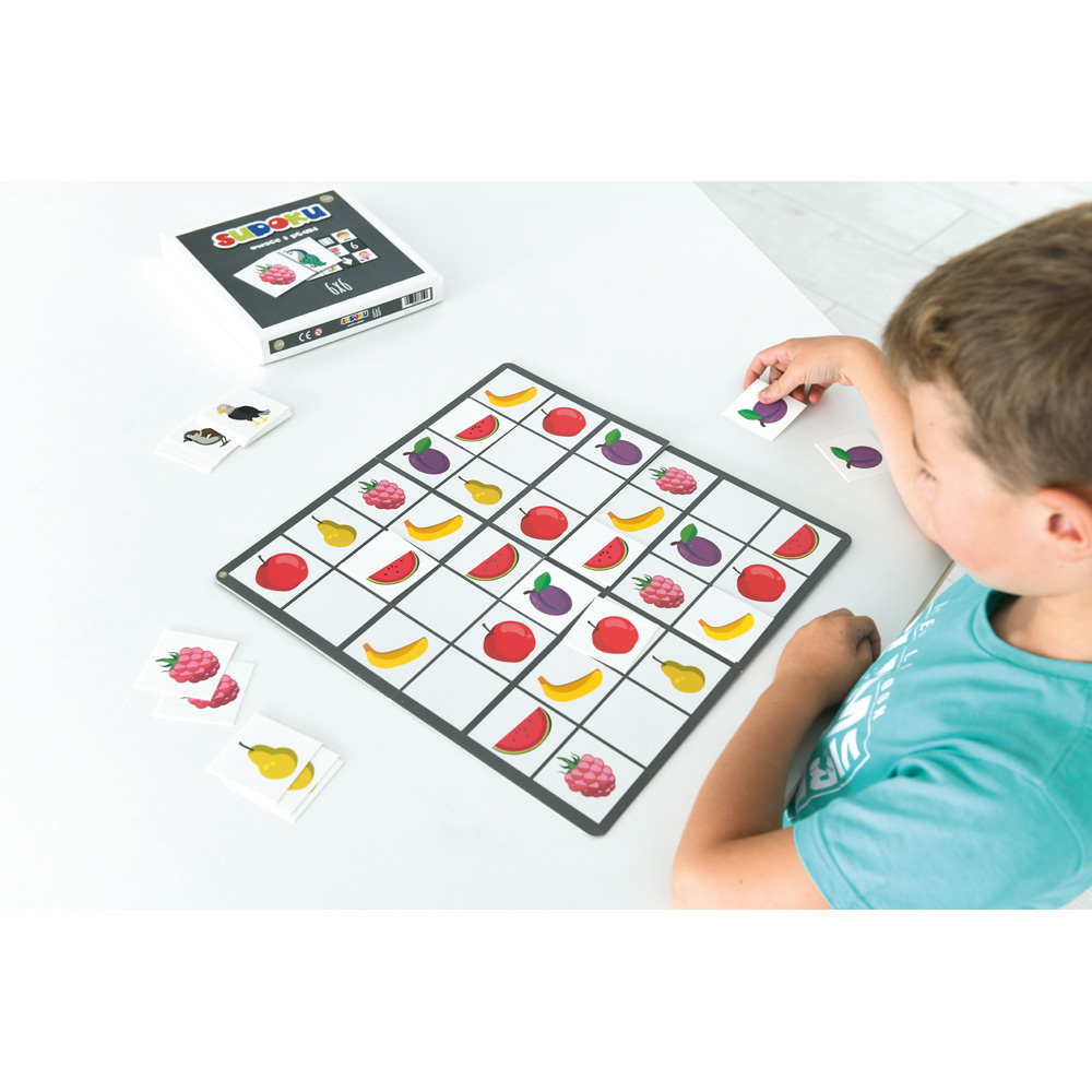 Obojstranné sudoku 6 x 6 – ovocie a vtáky