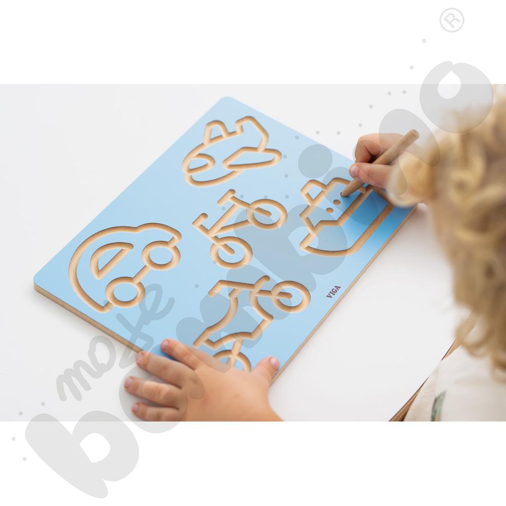 Tabliczka z alfabetem - transport