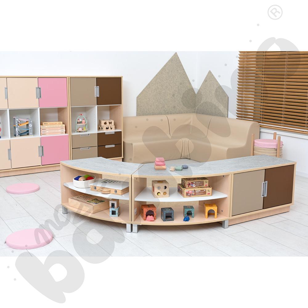 Quadro - szafka cicha S 1/8 koła na nóżkach