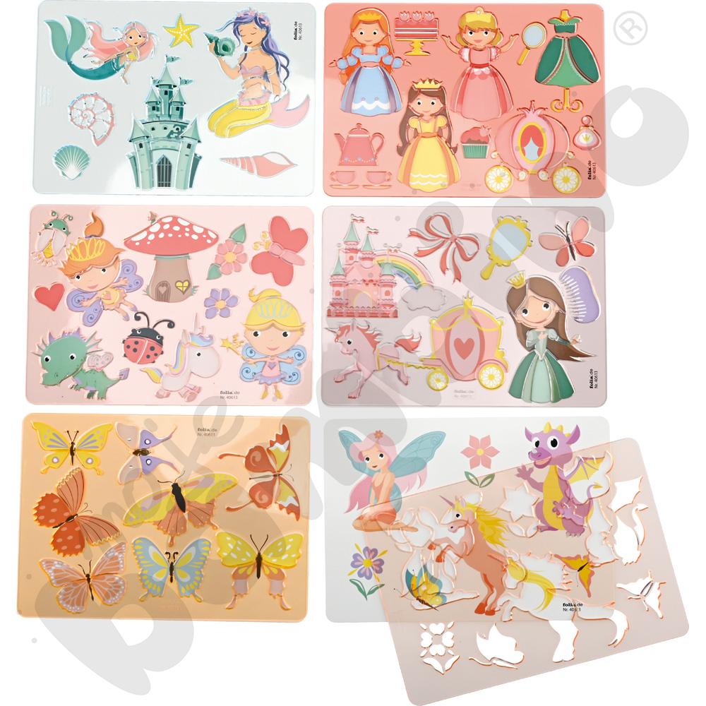 Zestaw szablonów - postacie bajkowe