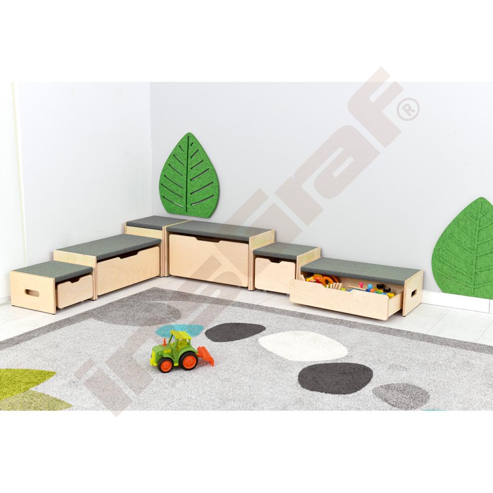 Štvorcové pódium, výška 20 cm - bledosivé