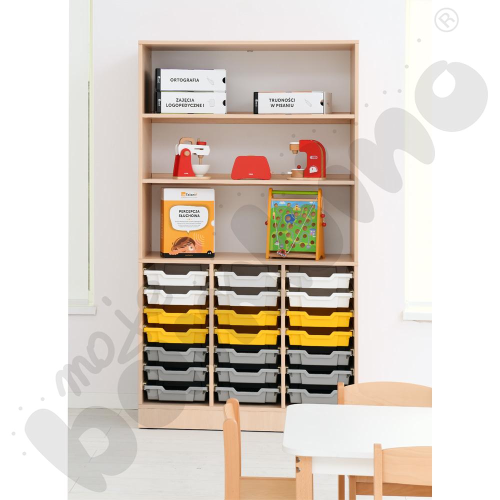 Nadstawka Grande L na regały na pojemniki, szer. 104 - klon jasny 