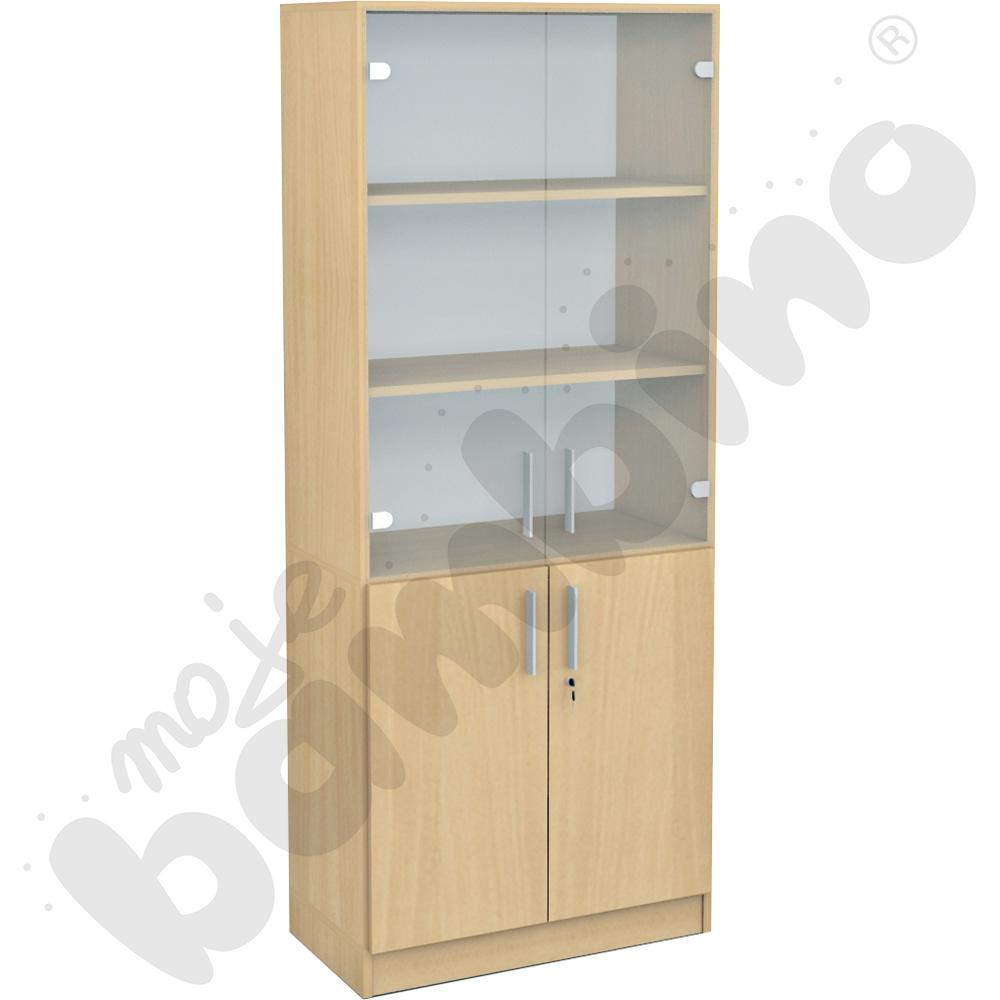 Szafa wysoka z witryną - klon 375