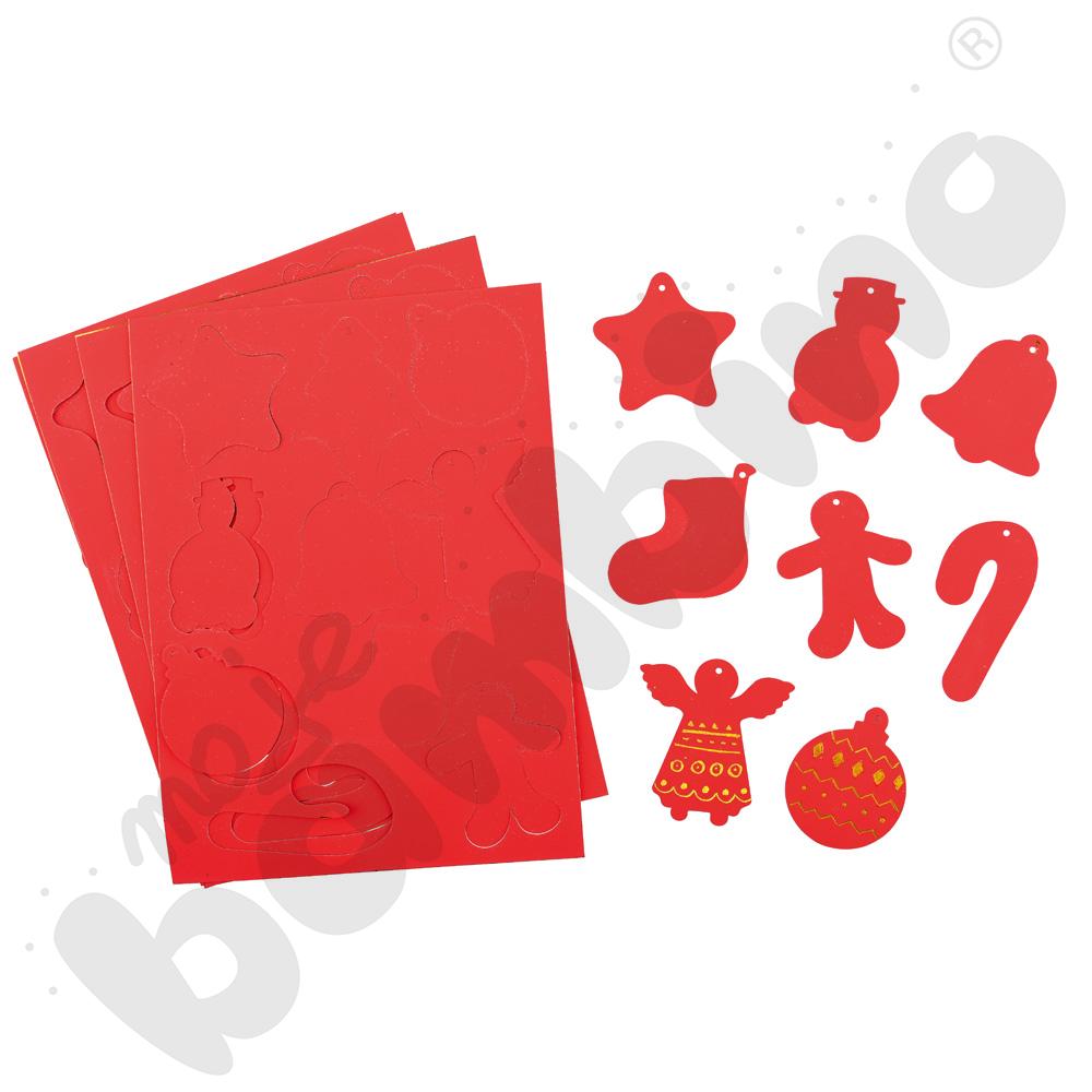 Ozdoby bożonarodzeniowe - wydrapywanki, 50 szt.