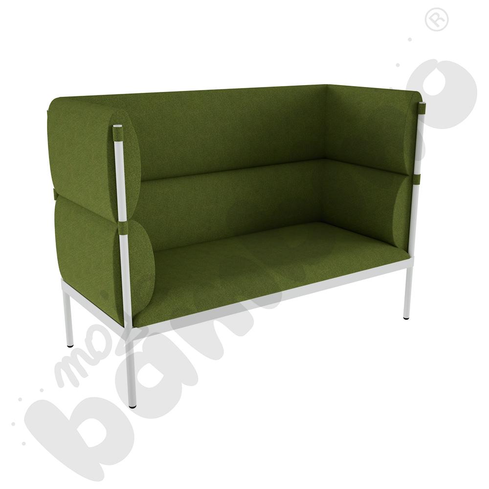 Kanapa Stilt 2-osobowa wysoka ciemna oliwka