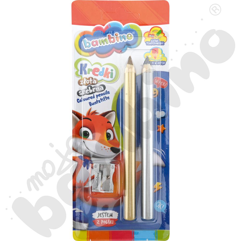 Kredki Bambino złota i srebrna - blister