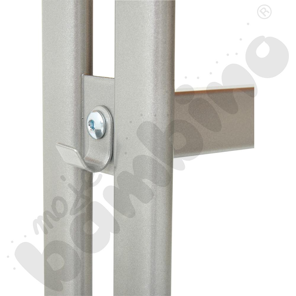 Stół IN-R 70x50 rozm. 3-7, 1-os., stelaż aluminium, blat buk, obrzeże PU, narożniki zaokrąglone